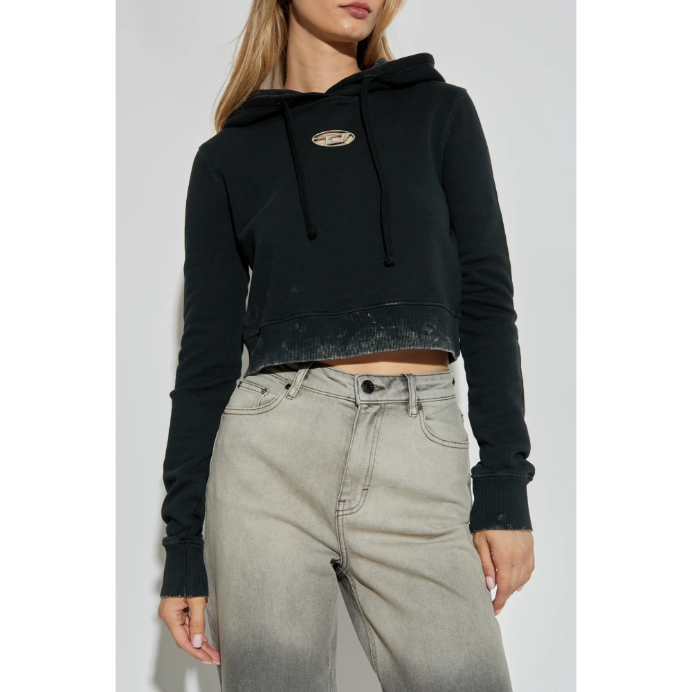 Diesel Sweatshirt F-Slimmy-Hood-P5 Black Dames