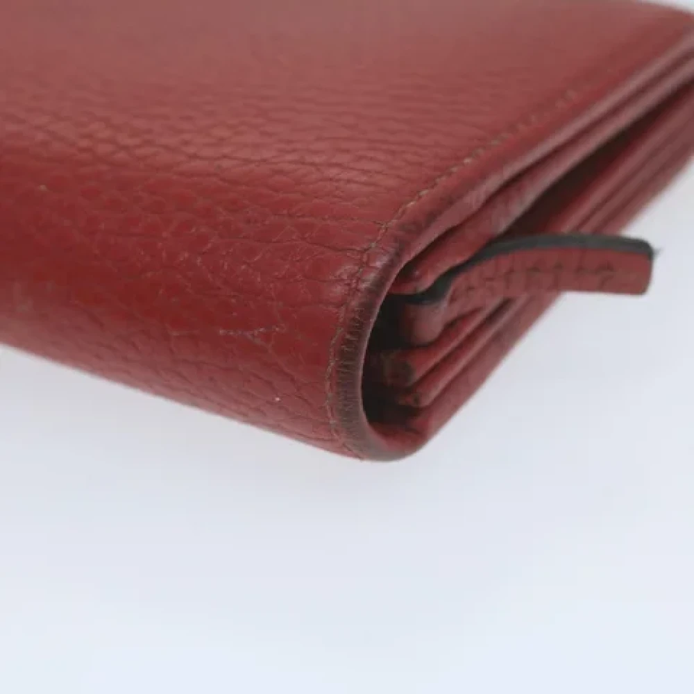 Gucci Vintage Pre-owned Leather wallets Red Dames