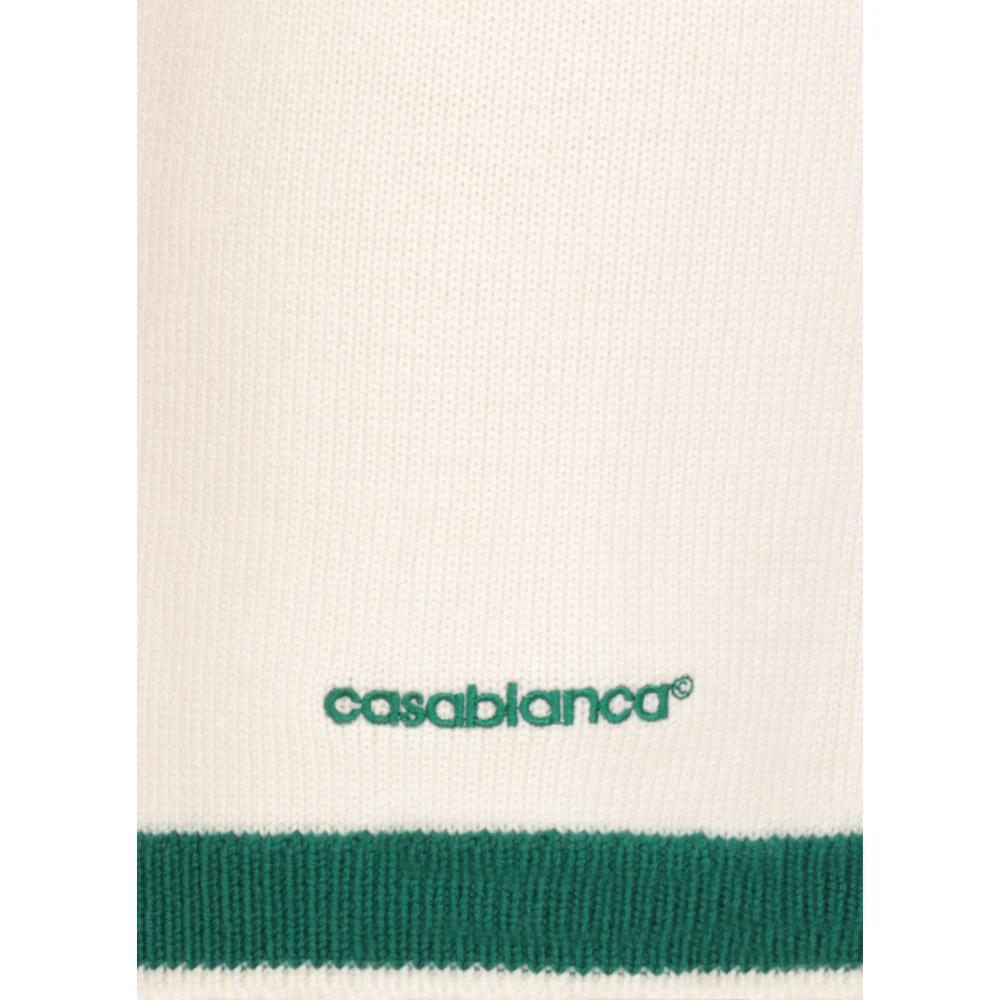 Casablanca Witte Wol Mini Rok Elastische Taille White Dames