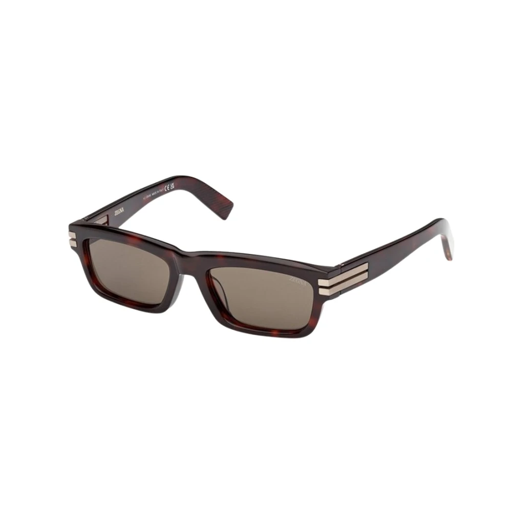 Zegna Brown Sunglasses, Male, 56 Mm, Ez0282 54N Sunglasses