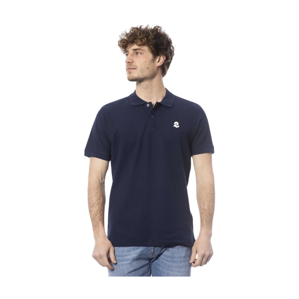 Invicta Blauw Katoenen Poloshirt Korte Mouw Blue Heren