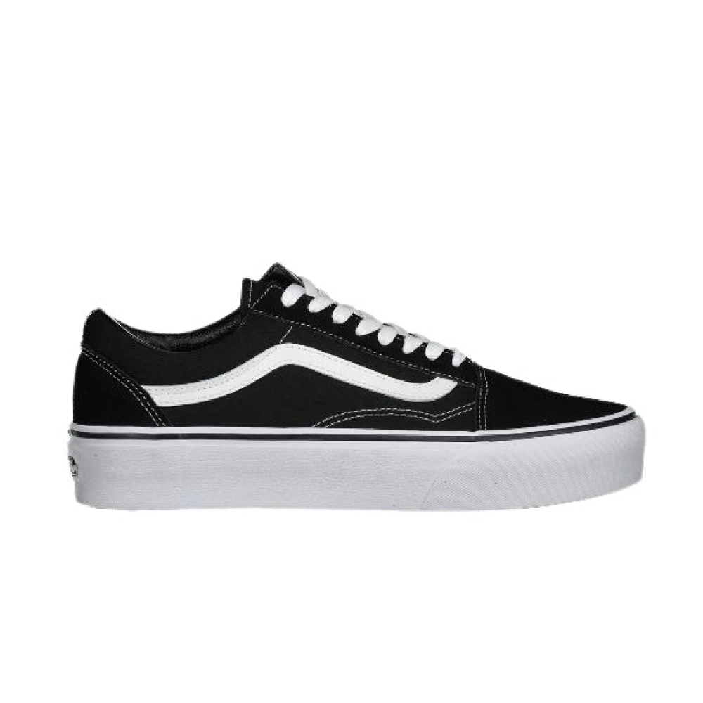Vans Women's Black Sneakers, 7 Uk, Classic Platform Trainers