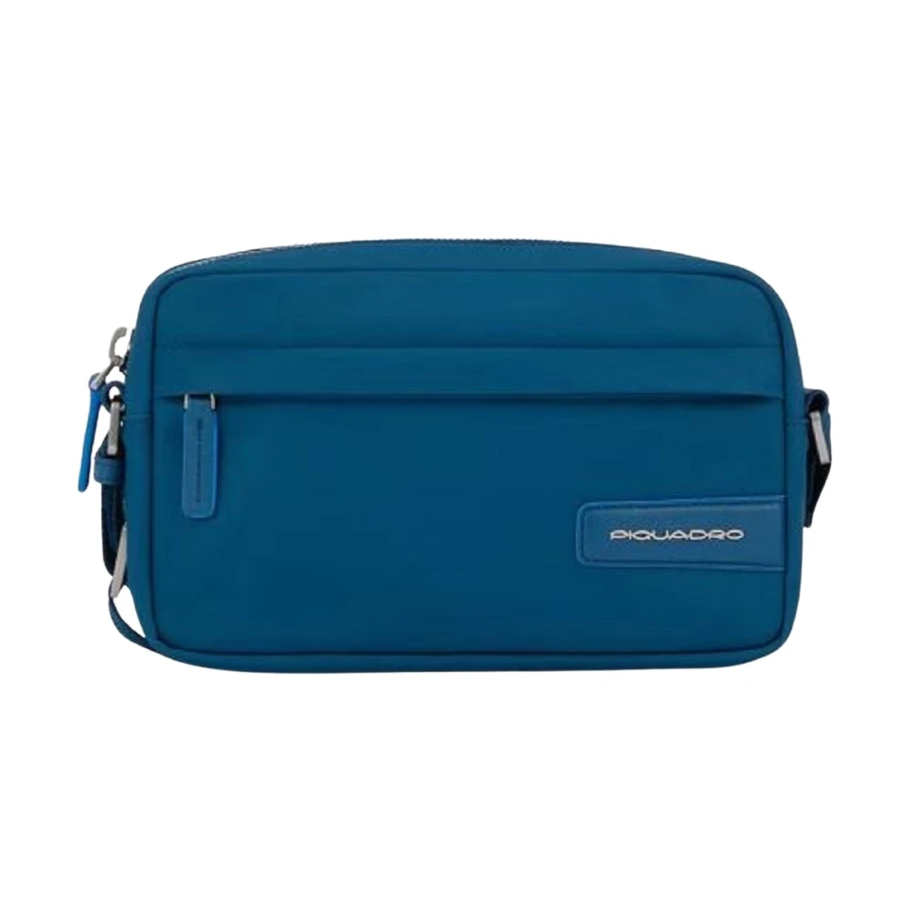 Piquadro Blauwe RFID-beschermde Kleine Schoudertas Blue Dames