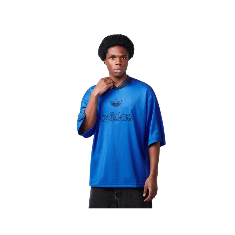 Adidas Originals Men's Blue Training T-Shirts & Tops, M, Premium Oversized Knit Jersey
