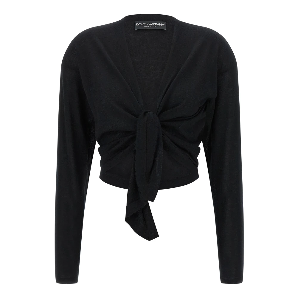Dolce & Gabbana Women's Black Cashmere Cardigan - Cashmere Knitwear - M - Knitwear