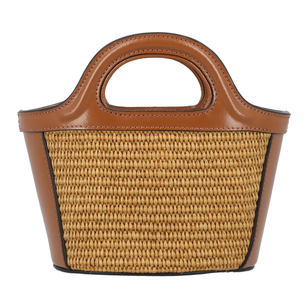 Marni Raw Siena Tropicalia Micro Tas Brown Dames