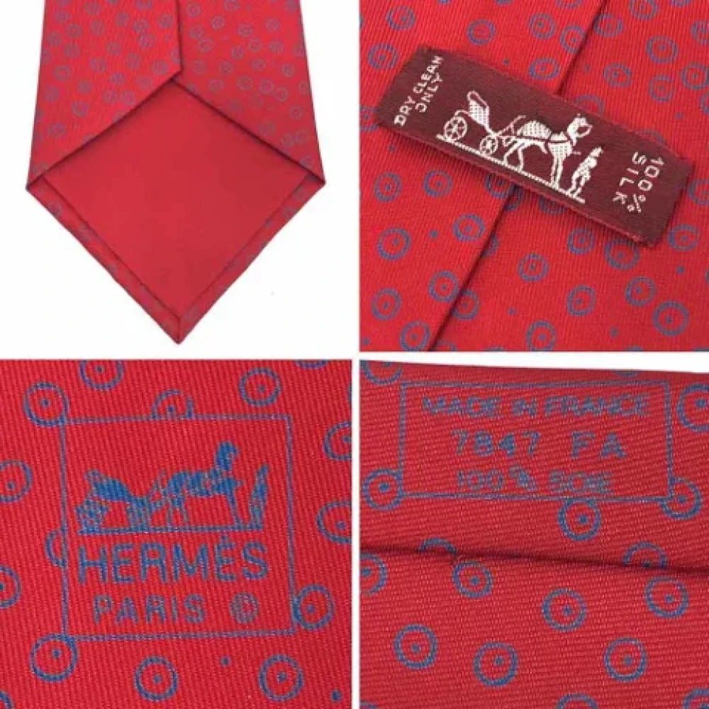Hermès Vintage Pre-owned Fabric home-office Red Heren