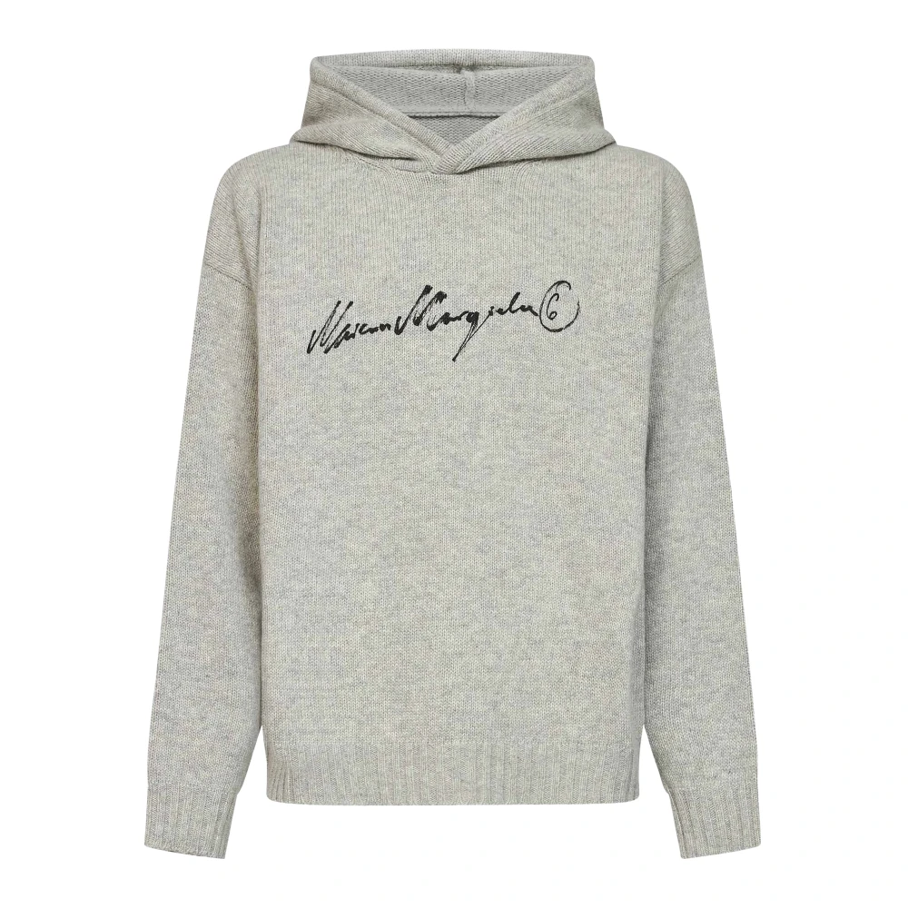 Mm6 Maison Margiela Men's Gray Hoodie - Hoodies - L - Sweatshirts & Hoodies