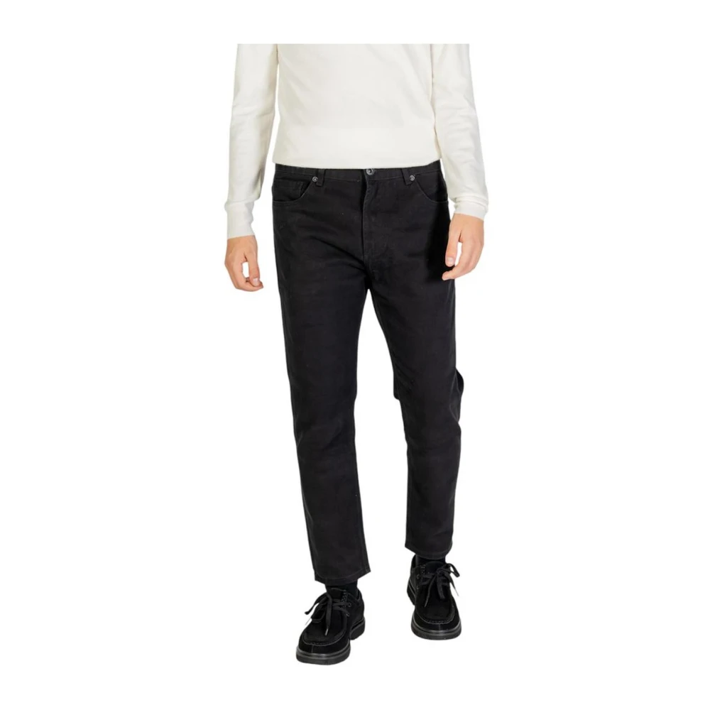 Gianni Lupo Zwarte katoenen jeans en broeken collectie Black Heren