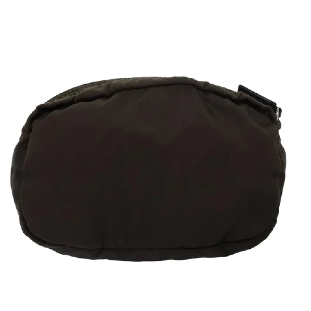 Prada Vintage Pre-owned Nylon pouches Brown Dames