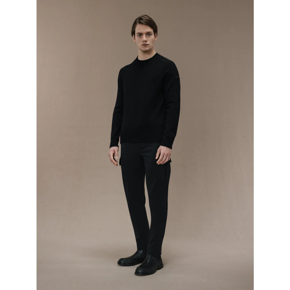 RRD Wollen Ronde Gebreide Trui Black Heren