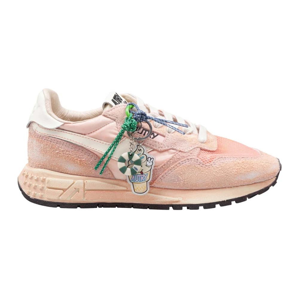 Autry Women's Pink Sneakers, 6 Uk, Reelwind Super Vintage