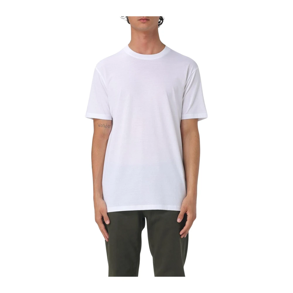 Armani Exchange Mannelijk Wit T-Shirt Met Ronde Hals