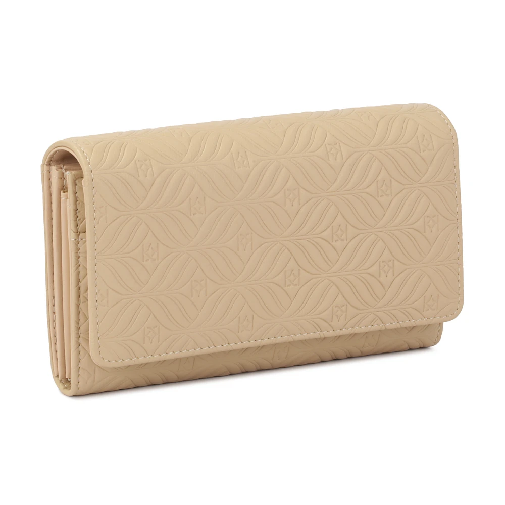 Kazar Beige portemonnee met elegant reliëfpatroon Beige Dames