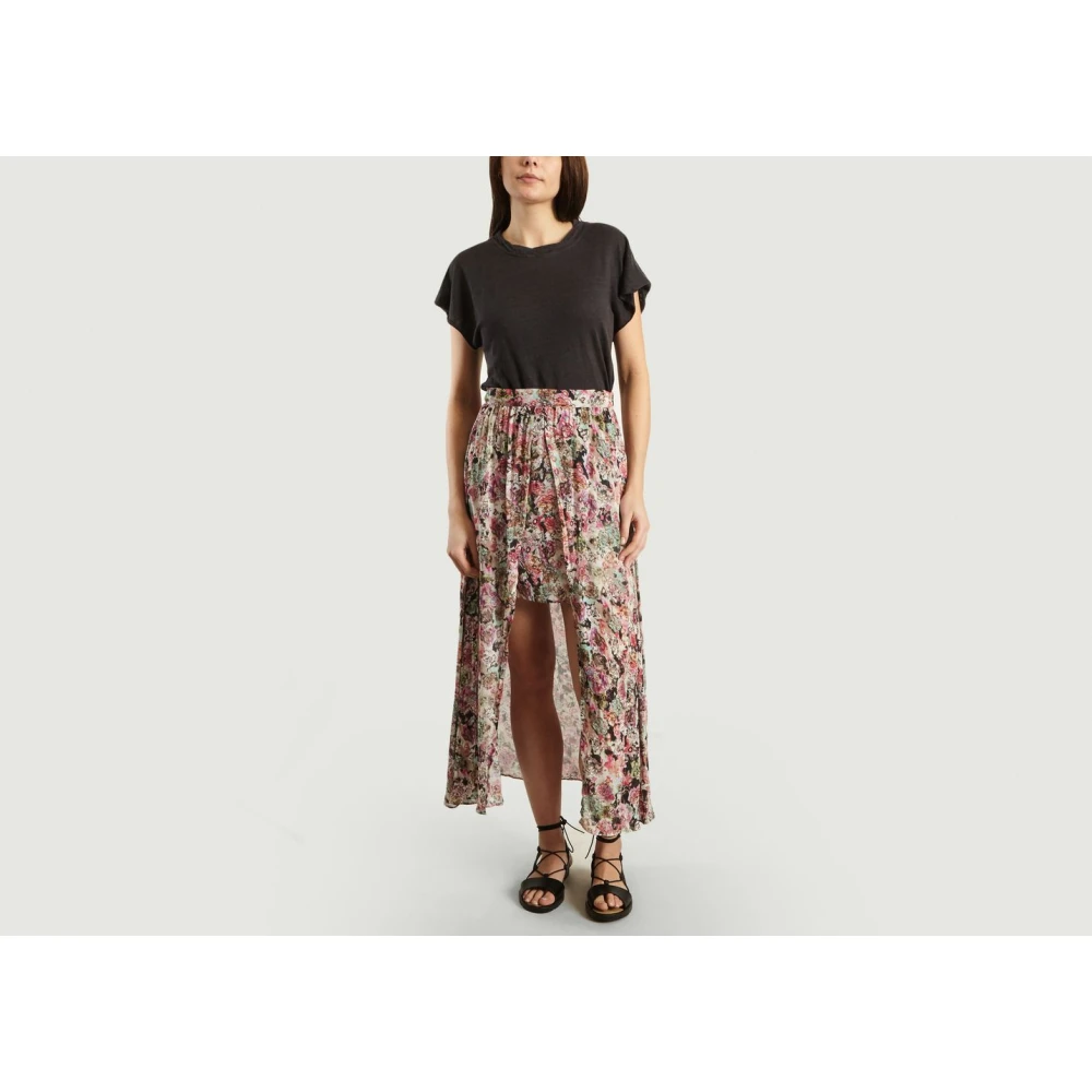 IRO Bloemen Asymmetrische Rok Multicolor Dames