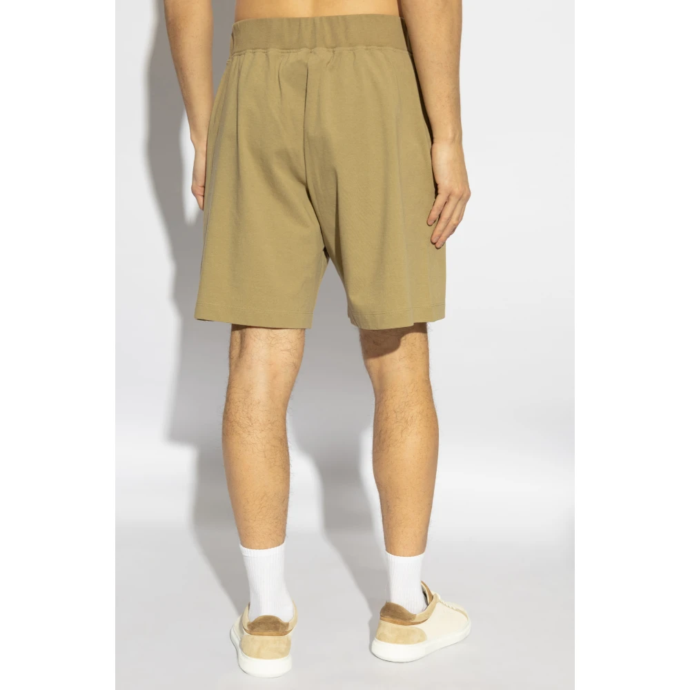 Dsquared2 Katoenen shorts met bedrukt logo Green Heren
