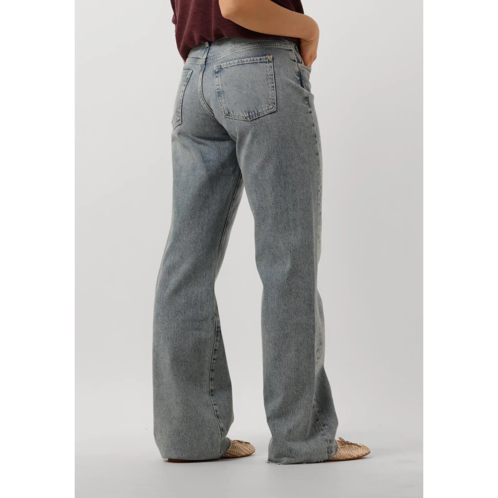 7 For All Mankind Blauwe Wide Leg Jeans Tess Trouser Blue Dames