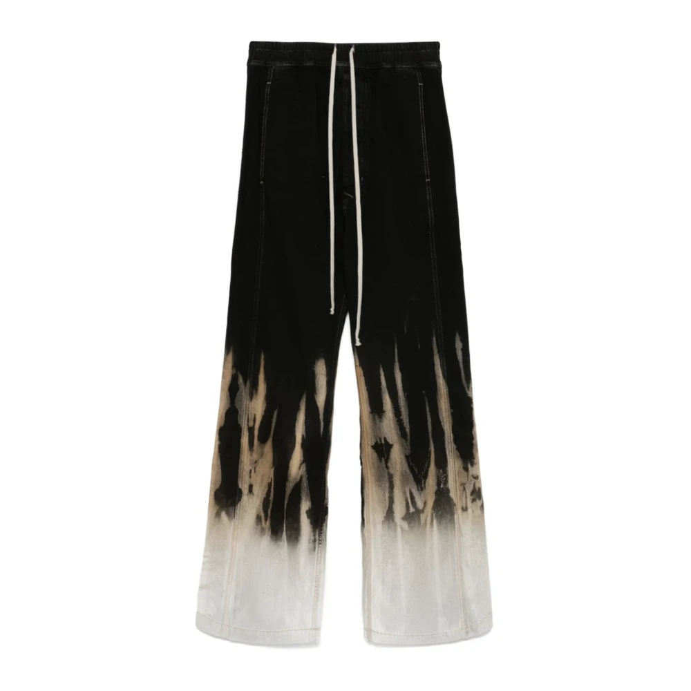 Rick Owens Zwart Terra Denim Pusher Broek Multicolor Dames