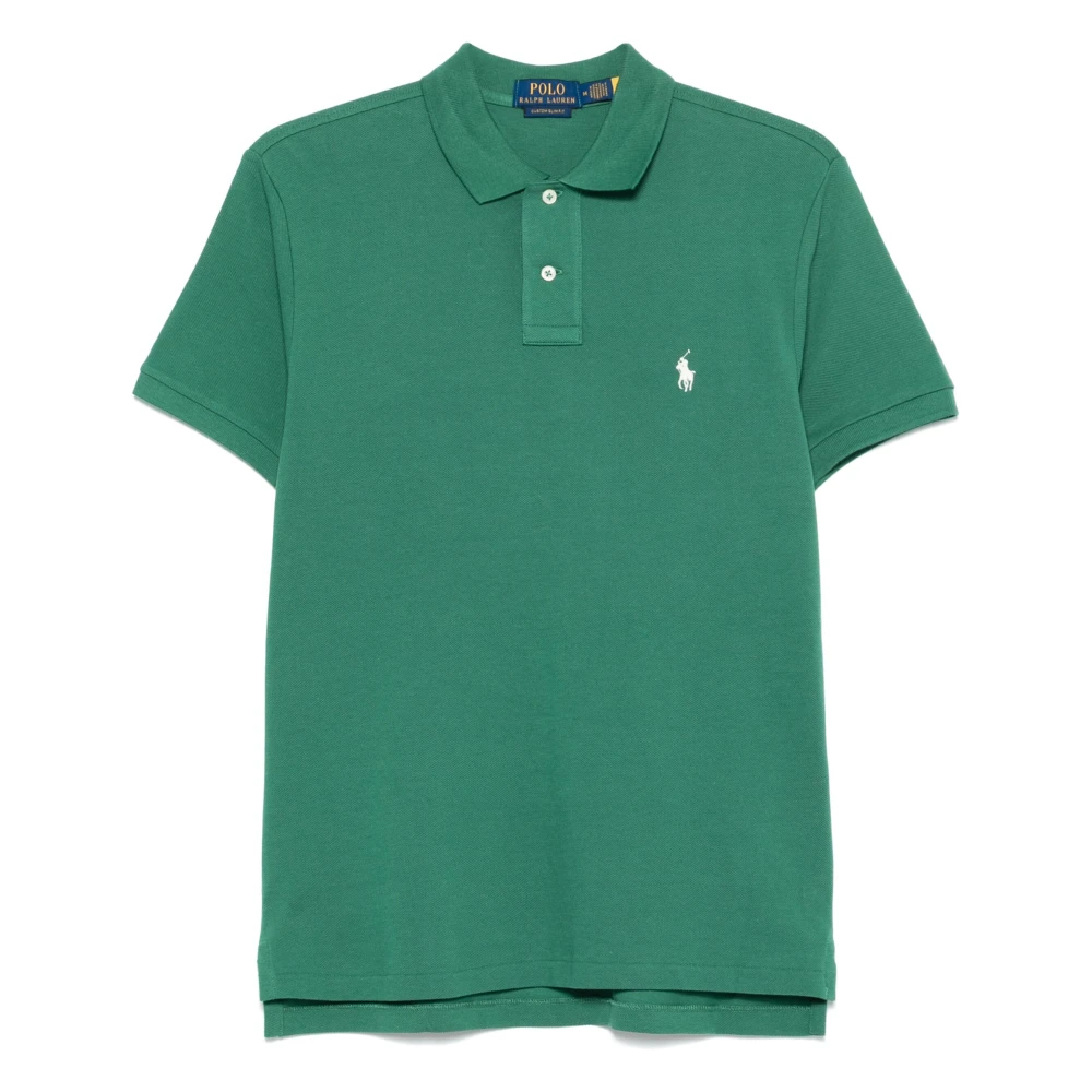 Polo Ralph Lauren Men's Green Custom Slim Fit Cotton Mesh Polo