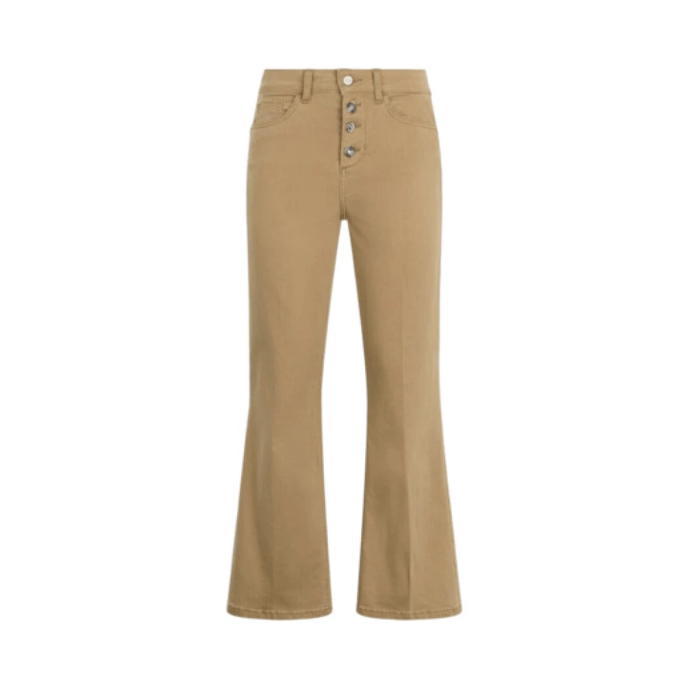 Liu Jo Women's Beige Cropped Trousers, W27, Bootcut Trousers