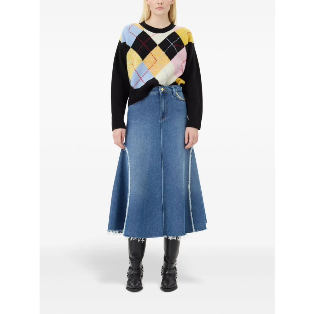 Ganni Zware Denim Rok Blue Dames