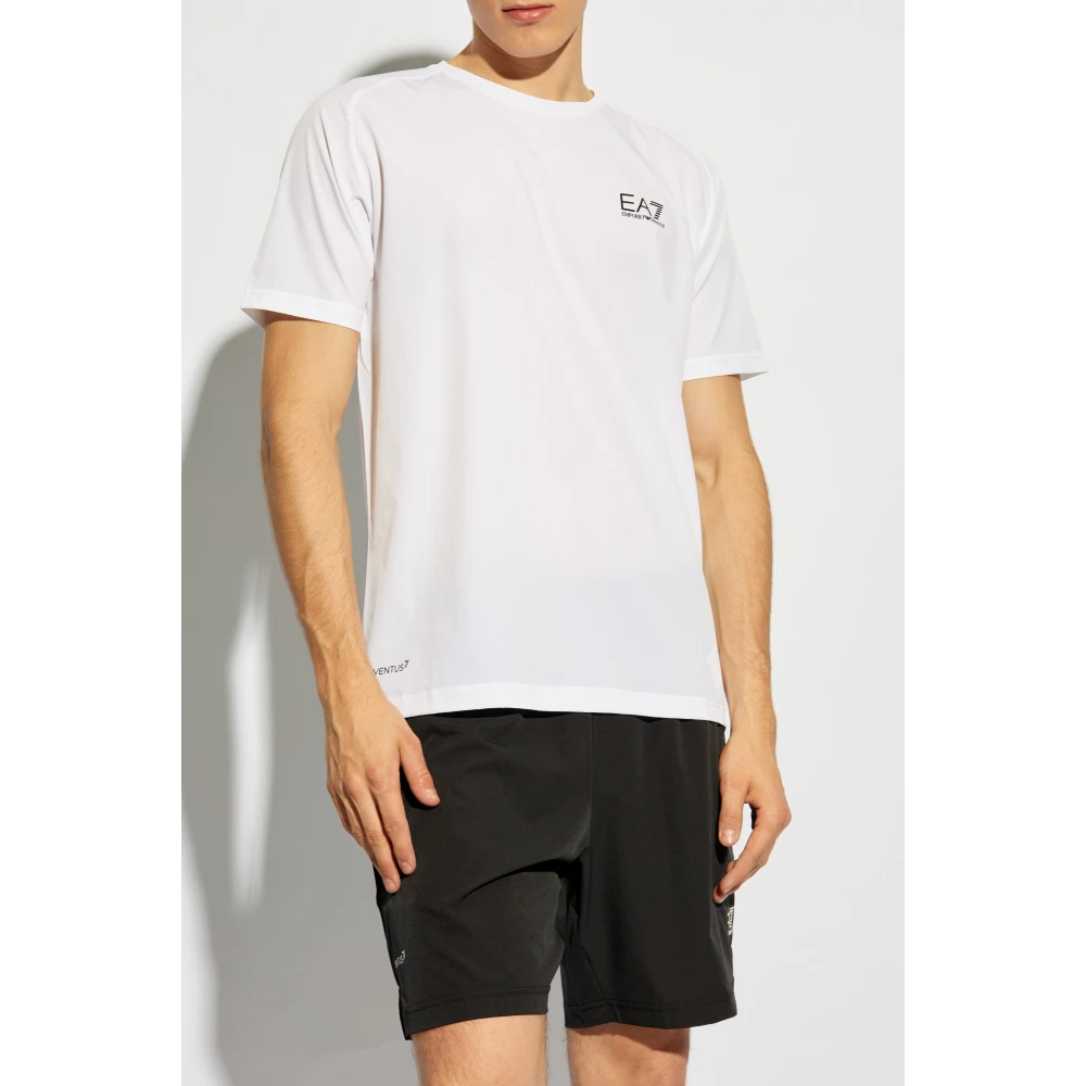 Emporio Armani EA7 Set: T-shirt en Shorts White Heren
