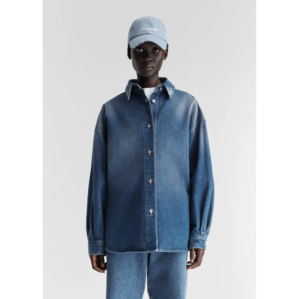 Axel Arigato Sasha Oversized Shirt Blue Dames