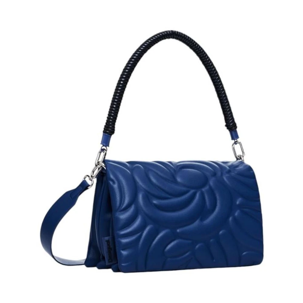 Desigual Stijlvolle Polyurethaan Handtas Dames Collectie Blue Dames