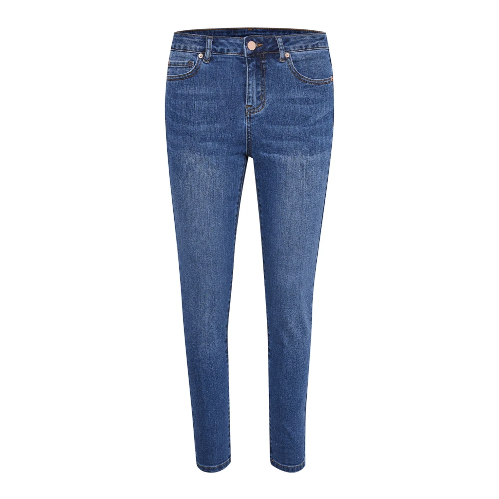 Kaffe Blue Skinny Fit Jeans, Female, Xs, Medium Denim Skinny Jeans