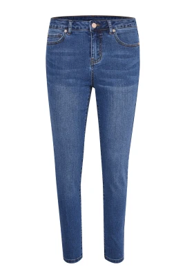 Mellanblå Denim Skinny Jeans