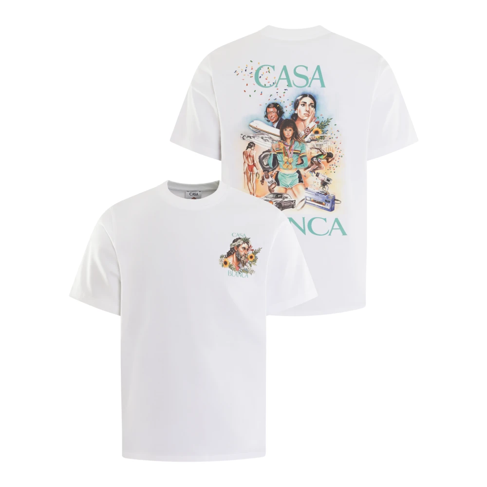 Casablanca Sport Celebration Heren Stijlvol Shirt White Heren