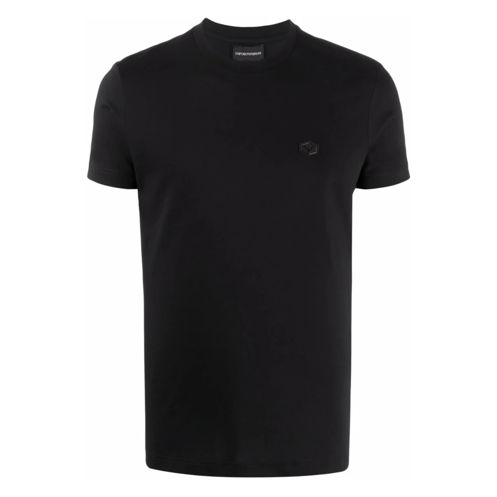 Emporio Armani Katoenen T-shirt met Designerscode Black Heren