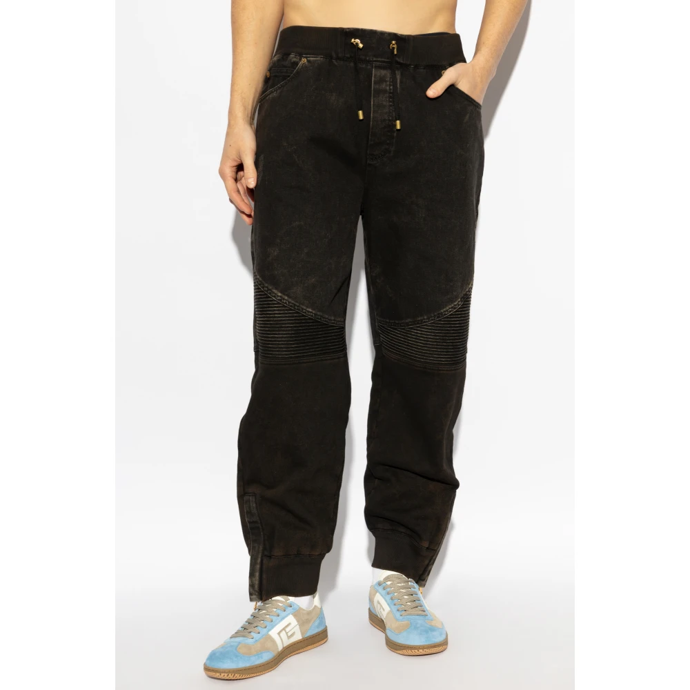 Balmain Broek met vintage effect Black Heren