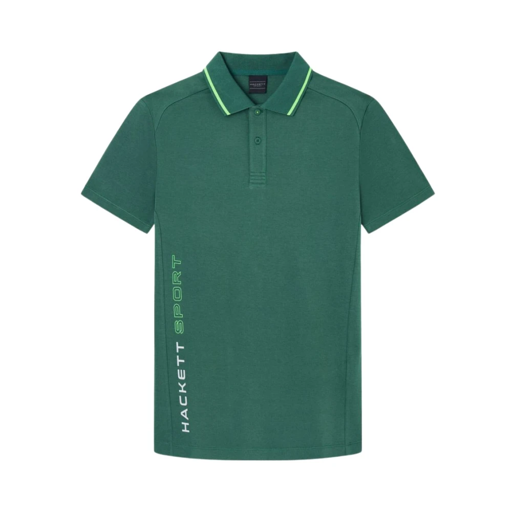 Hackett Sporty Polo Tech Shirt Green Heren
