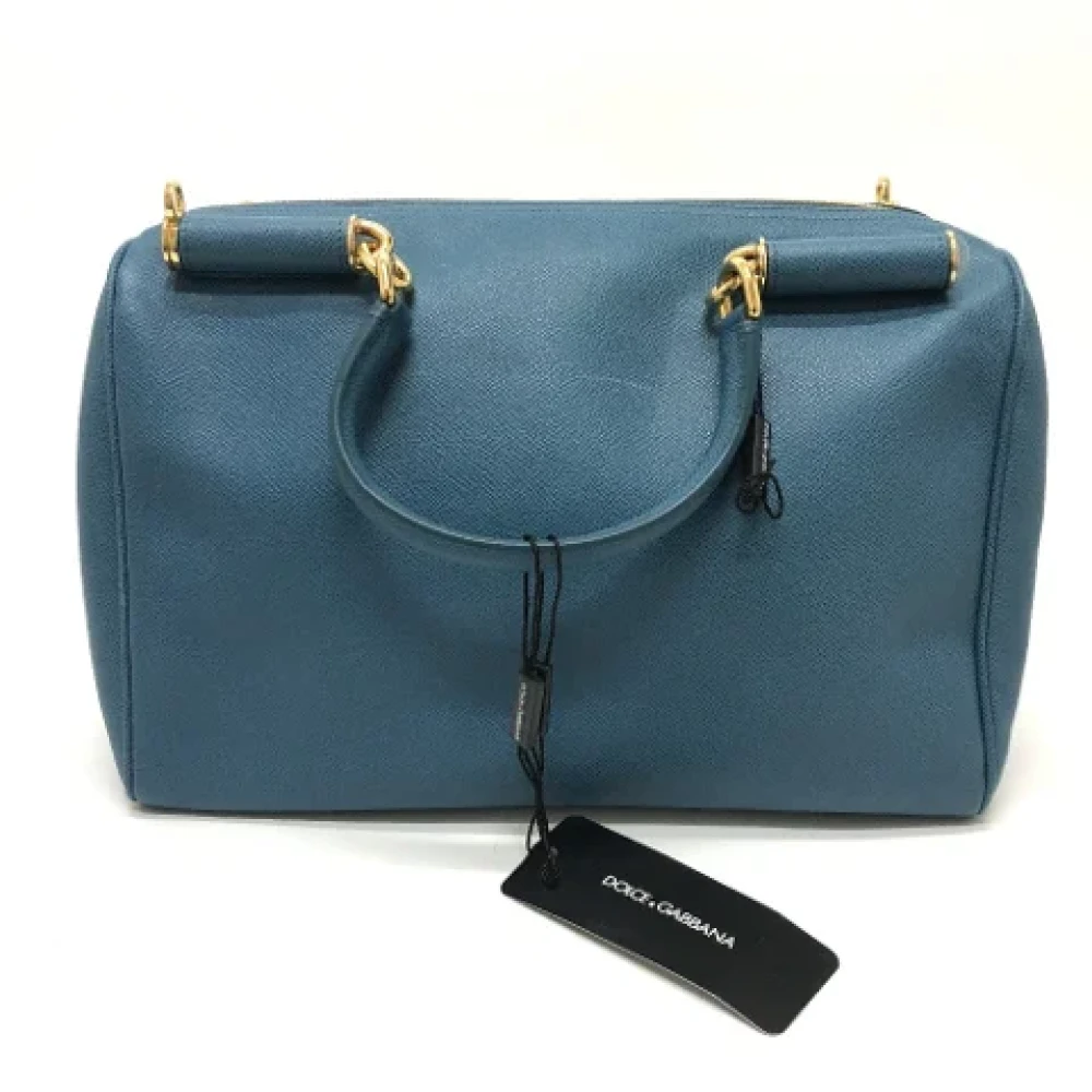 Dolce & Gabbana Pre-owned Leather handbags Blue Unisex
