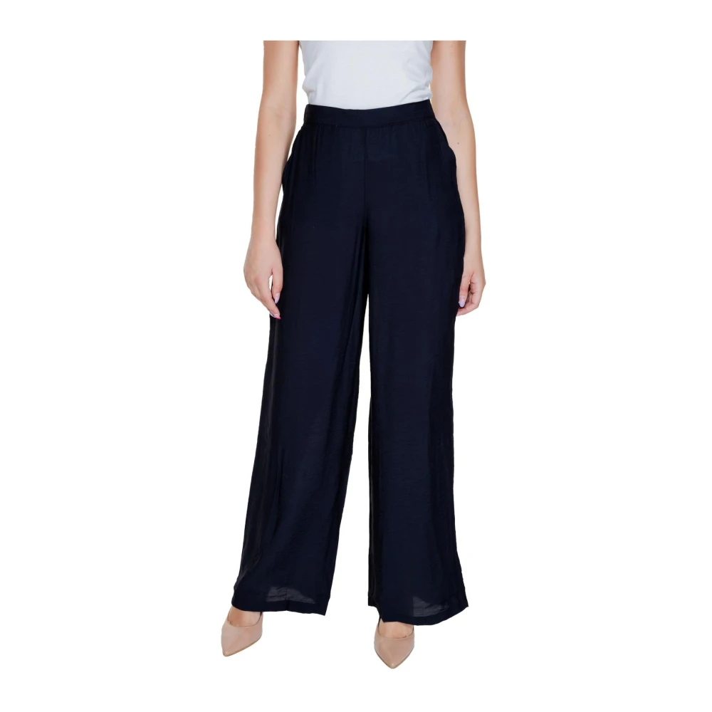 Vero Moda Zwarte Wijde Pijp Loszittende Broek Black Dames