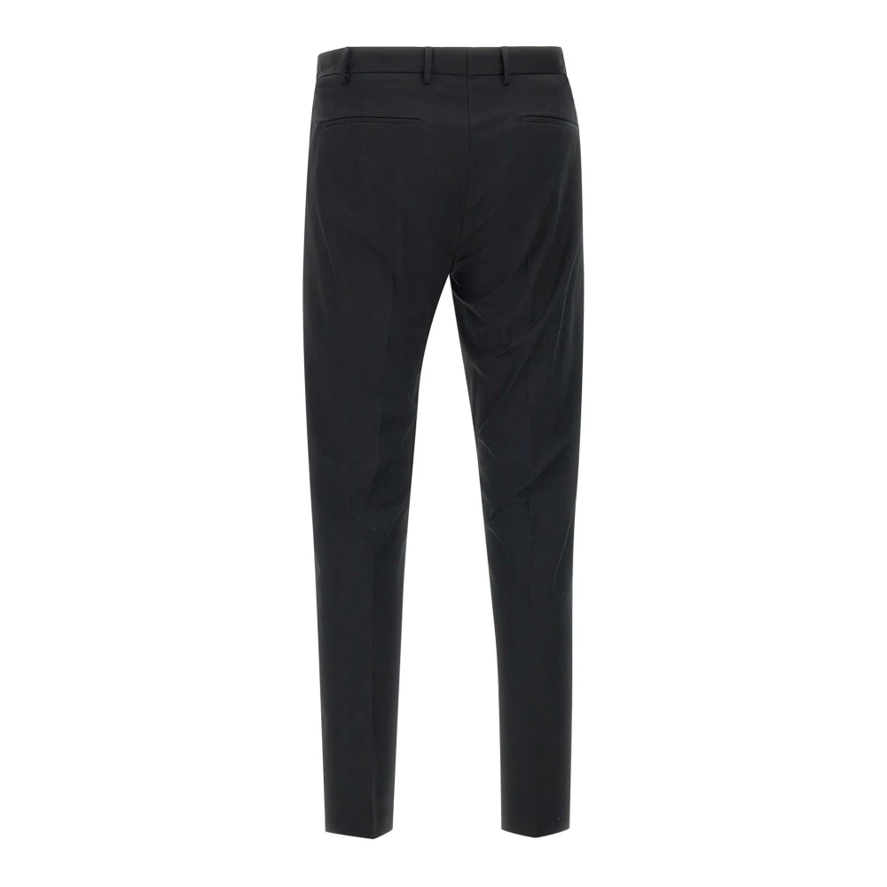 PT Torino Zwarte Stretch Katoen Satijnen Broek Black Heren