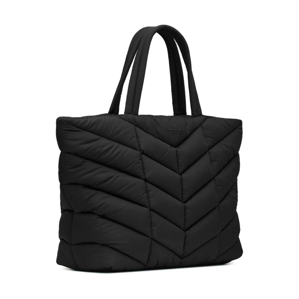 Saint Laurent Gewatteerde Puffer Tote Tas Black Dames
