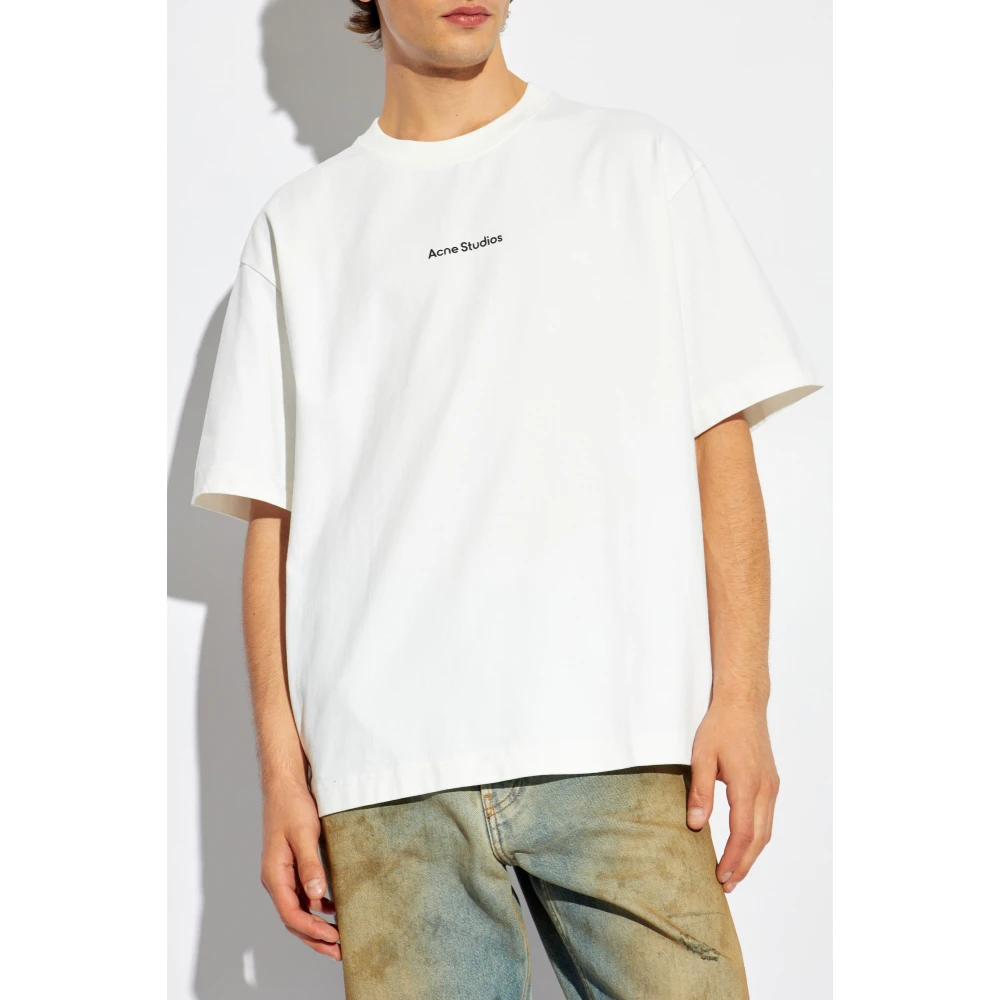 Acne Studios T-shirt met logo White Heren