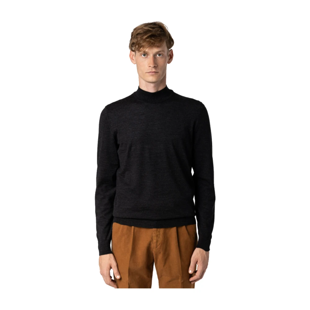 Drumohr Wollen Coltrui in Houtskool Black Heren