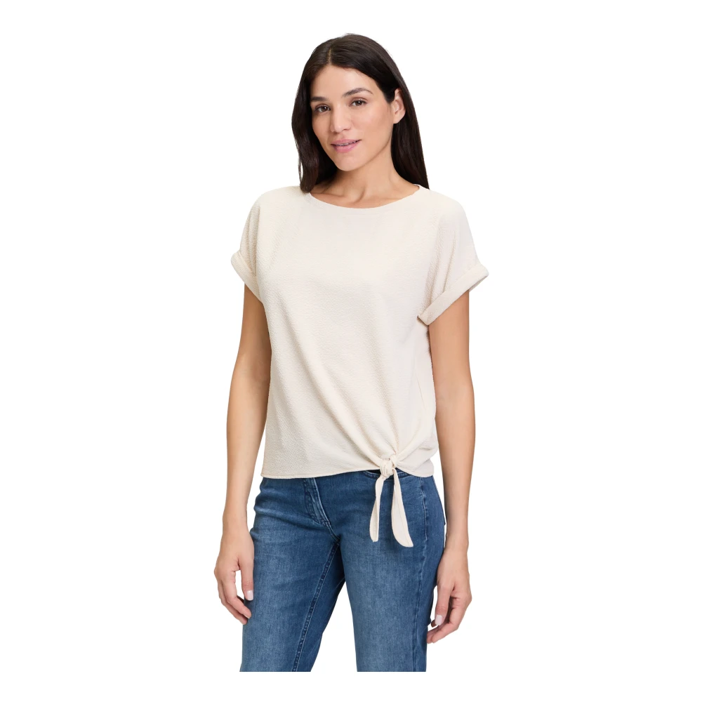 Betty Barclay Shirt met strik knoop Beige Dames