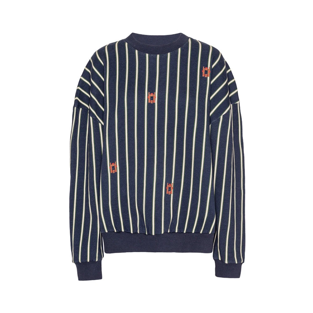 Henrik Vibskov Navy Horse Head Stripe Sweatshirt Multicolor Heren