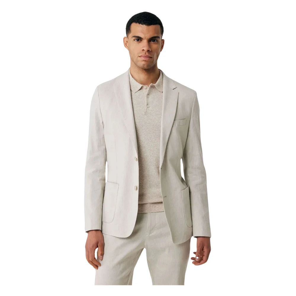 Gentiluomo Men's Yellow Blazers, 2XL, Bergomi Colberts Sand