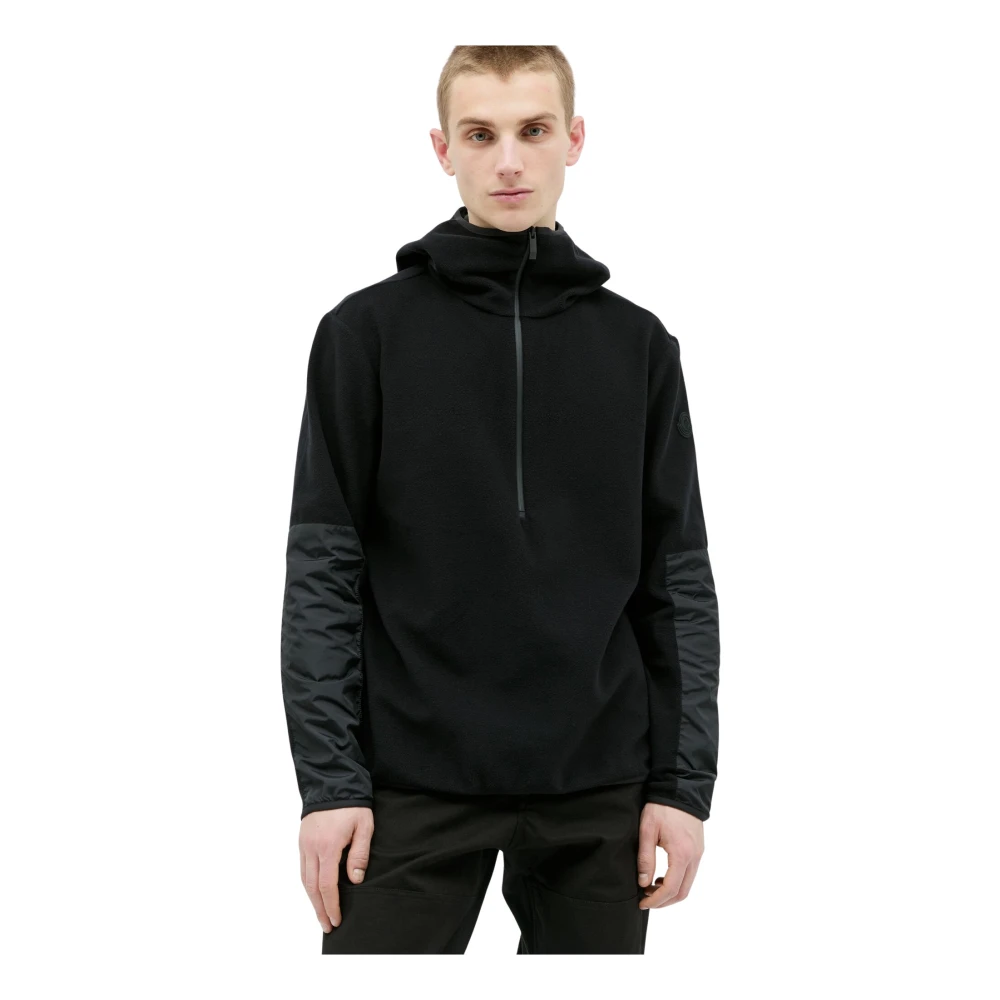 Moncler Tech Panel Hoodie Black Heren