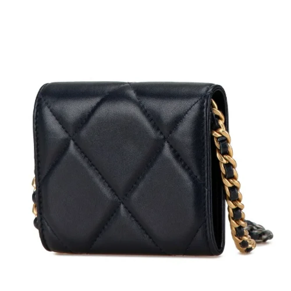 Chanel Vintage Pre-owned Leather chanel-bags Blue Dames