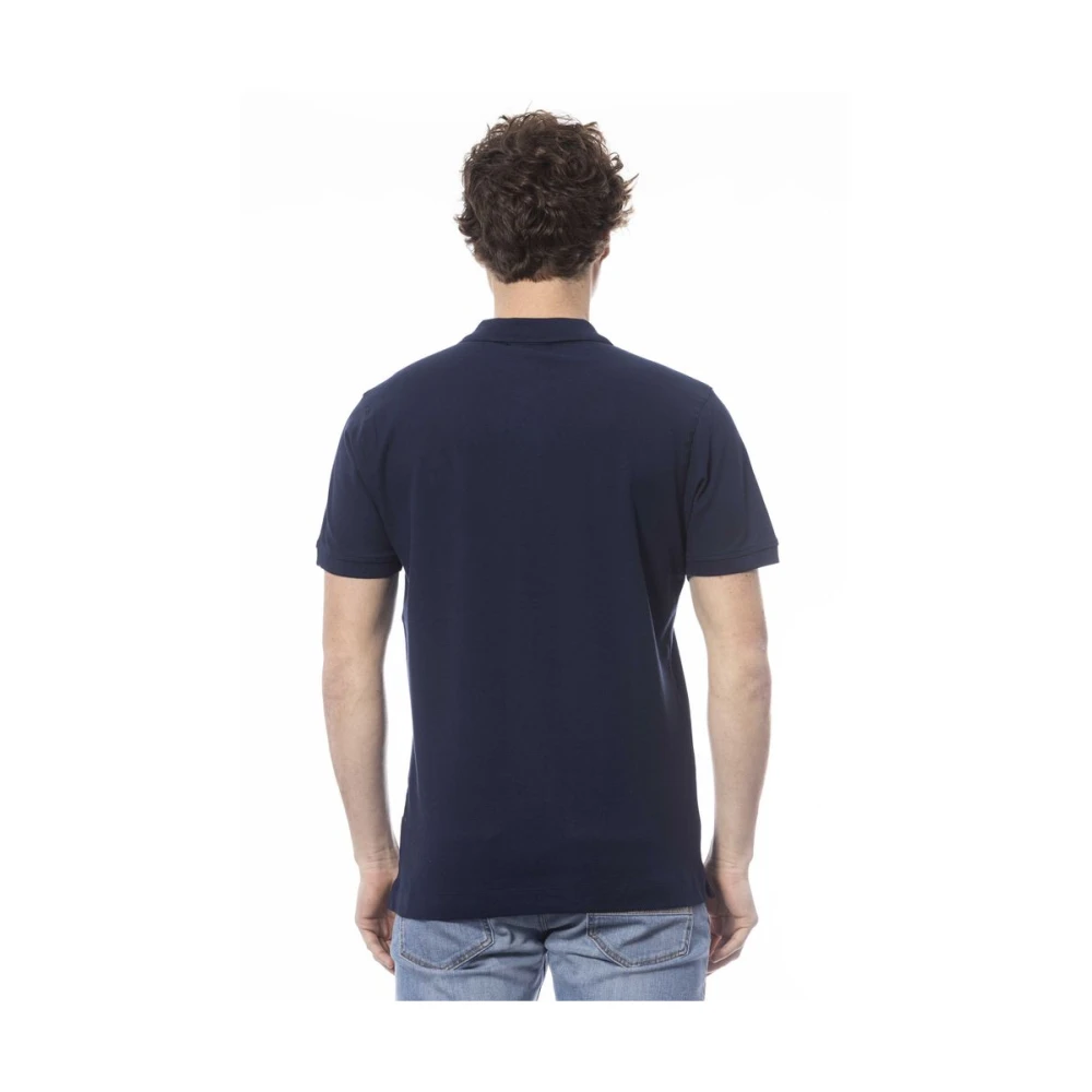 Invicta Blauw Katoenen Poloshirt Korte Mouw Blue Heren