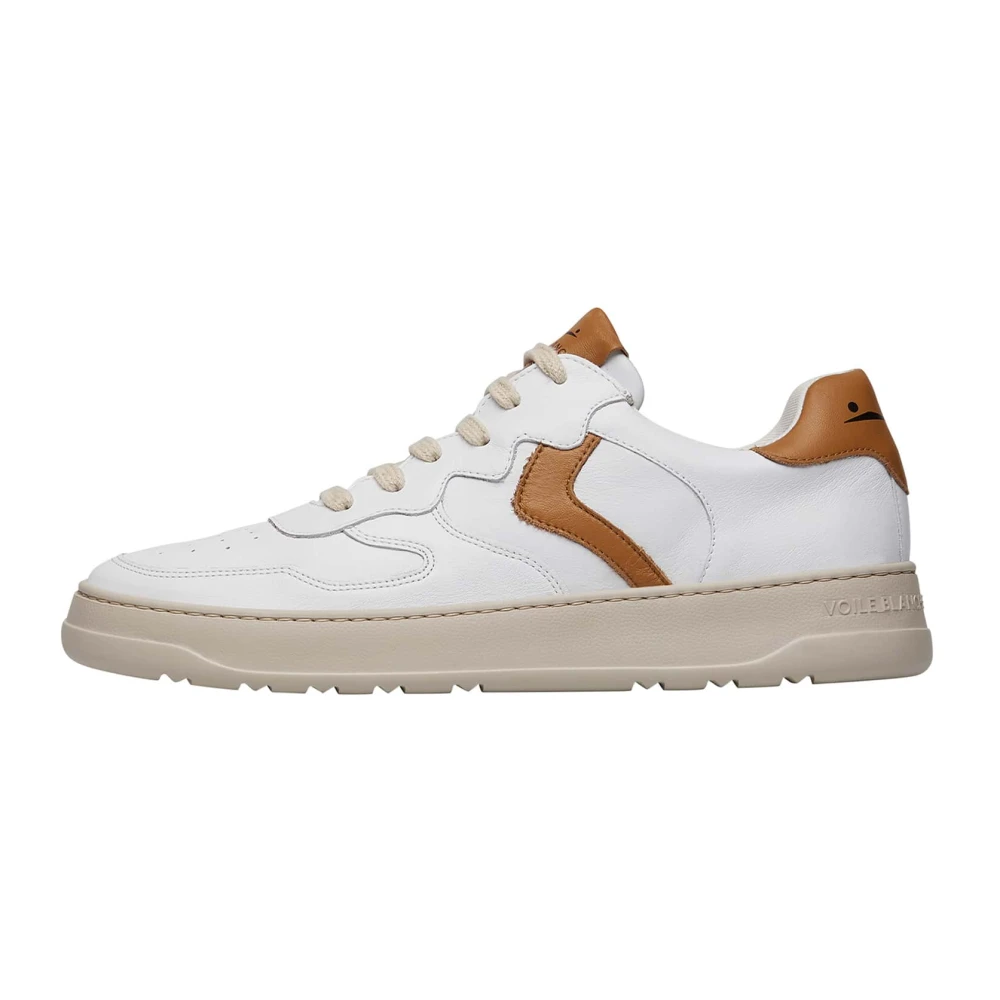 Voile Blanche Retro Leren Sneakers Heren Schoenen Bruin