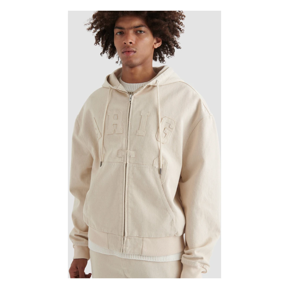 Axel Arigato Venice Hooded Bomber Jacket Beige Heren