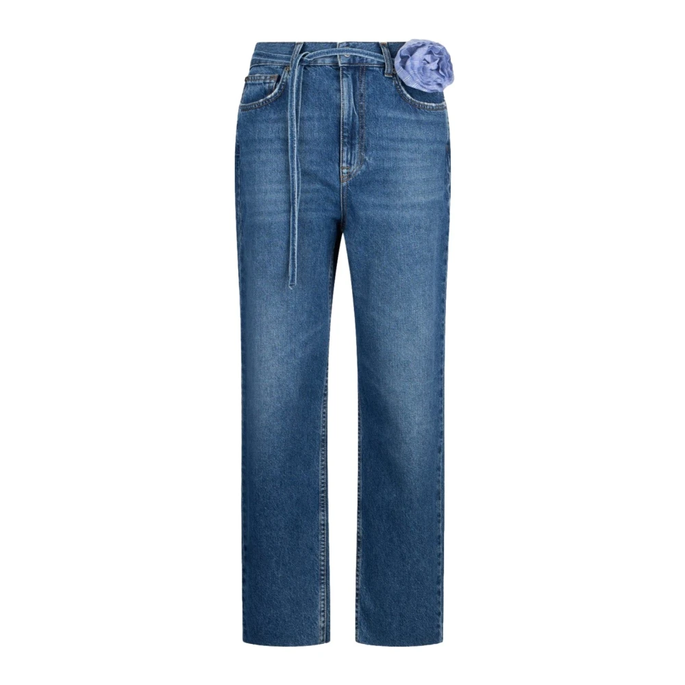 Liu Jo Kvinno Blå Jeans Dam, W28, Bomull, Raka Jeans
