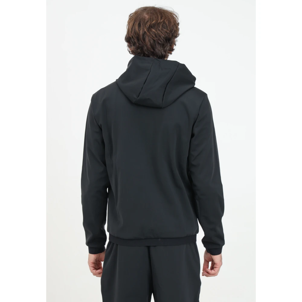 Emporio Armani EA7 Zwarte Zip Hoodie Sweater Logo Black Heren